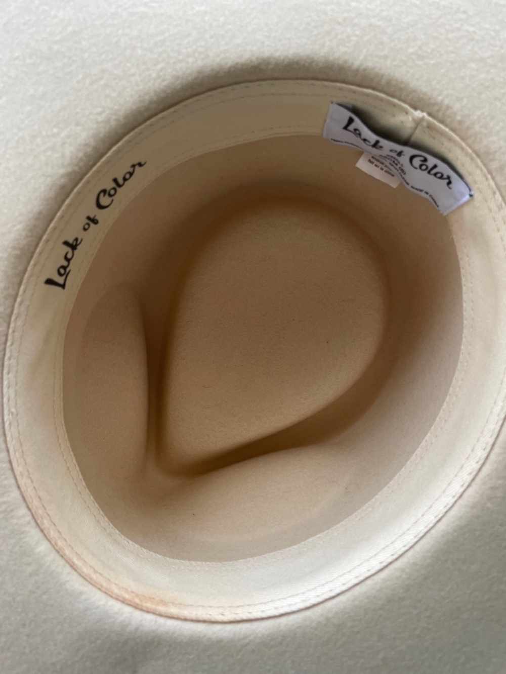 Lack Of Color Wide Brim Felt Fedora in Beige - Picture 5 of 6